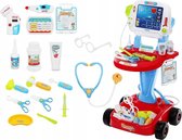 Dokterset Trolley Met Accessoires - Dokterskliniek Speelset Dokter Set Met Licht Geluid & Instrumenten