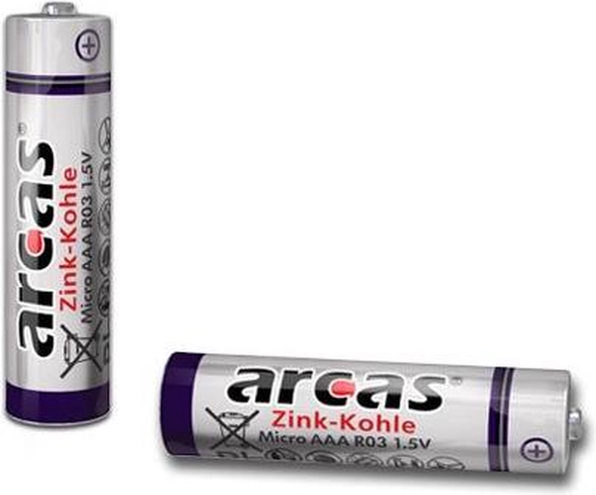 Arcas AAA Batterijen R03 Micro – 4 Stuks – Betrouwbare Energiebron voor Dagelijks Gebruik
