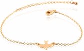 24/7 Jewelry Collection Armband Vredes Duif - Vogel - 16cm - Goudkleurig