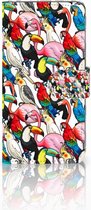 Geschikt voor Samsung Galaxy S10 Hoesje Bookcase Birds