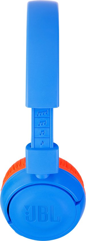 JBL JR300BT - Draadloze on-ear kids koptelefoon - Blauw/Oranje - JBL