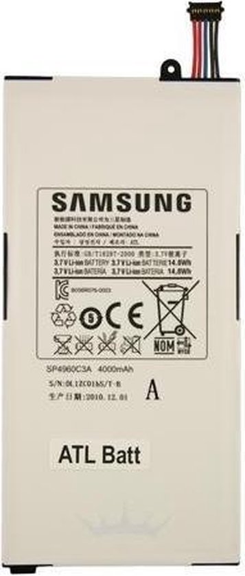 Samsung Galaxy Tab GT-P1000 Batterij -SP4960C3A | bol.com
