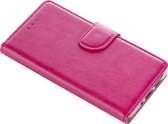 Xssive Universele Hoesje - Book Case - tot 4,9 inch display - geschikt voor pasjes - Pink