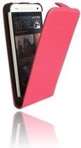 HTC Desire 320 Lederlook Flip Case hoesje Roze