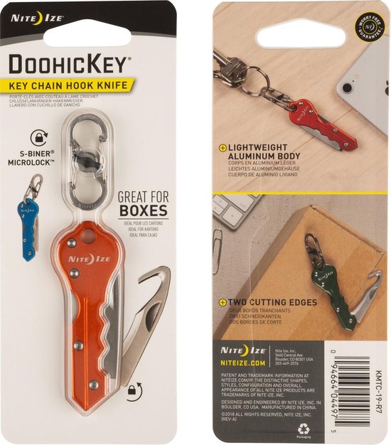 Nite Ize - Doohickey - Couteau à crochet pour porte-clés | bol.com