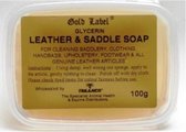 Gold Label 100 GM Saddle Soap & Glycerin Leather Horse Care Grooming Shoe Boots