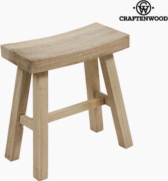 versieren schommel comfortabel Stijn houten kruk by Craftenwood | bol.com