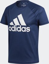 adidas Tee Logo Sportshirt Heren - Collegiate Navy