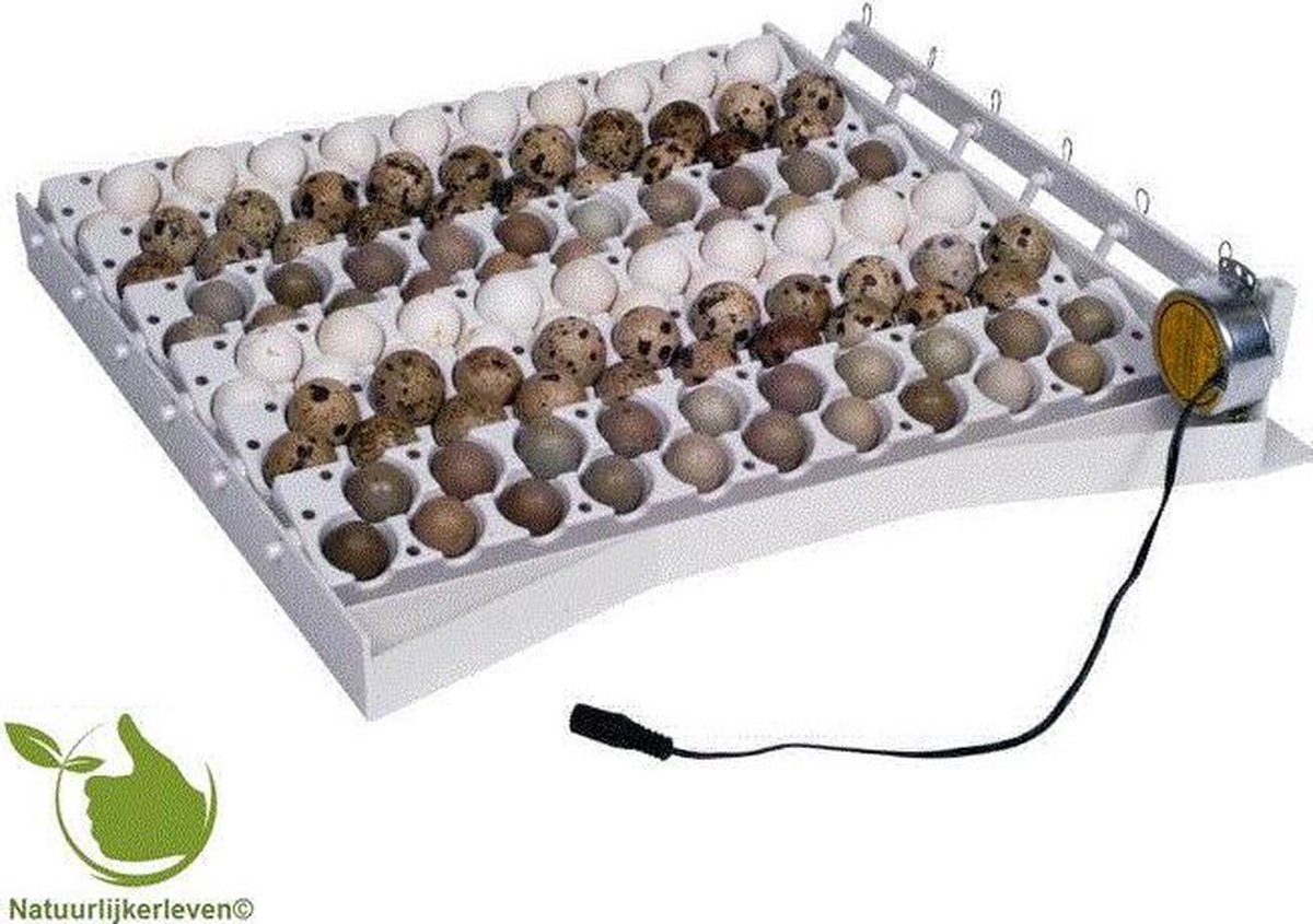 Automatisch keersysteem voor 42 kippen- + 6 trays kwarteleieren - Natuurlijker leven®