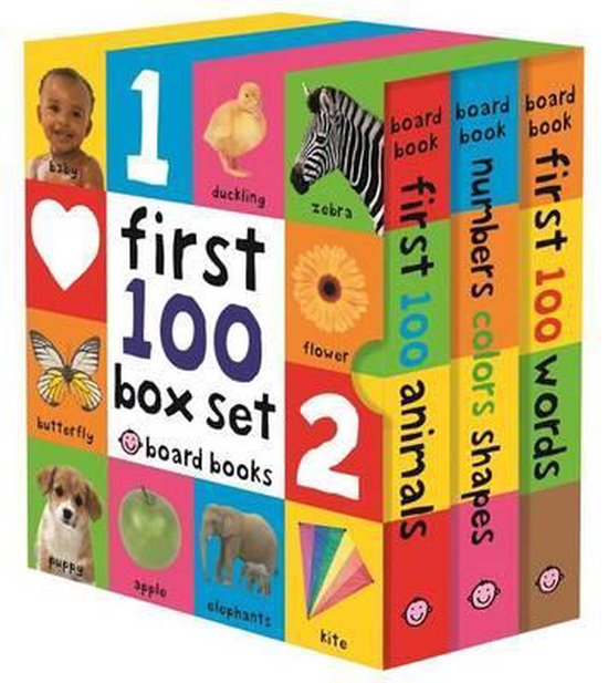 First 100 Board Book Box Set x3 Books