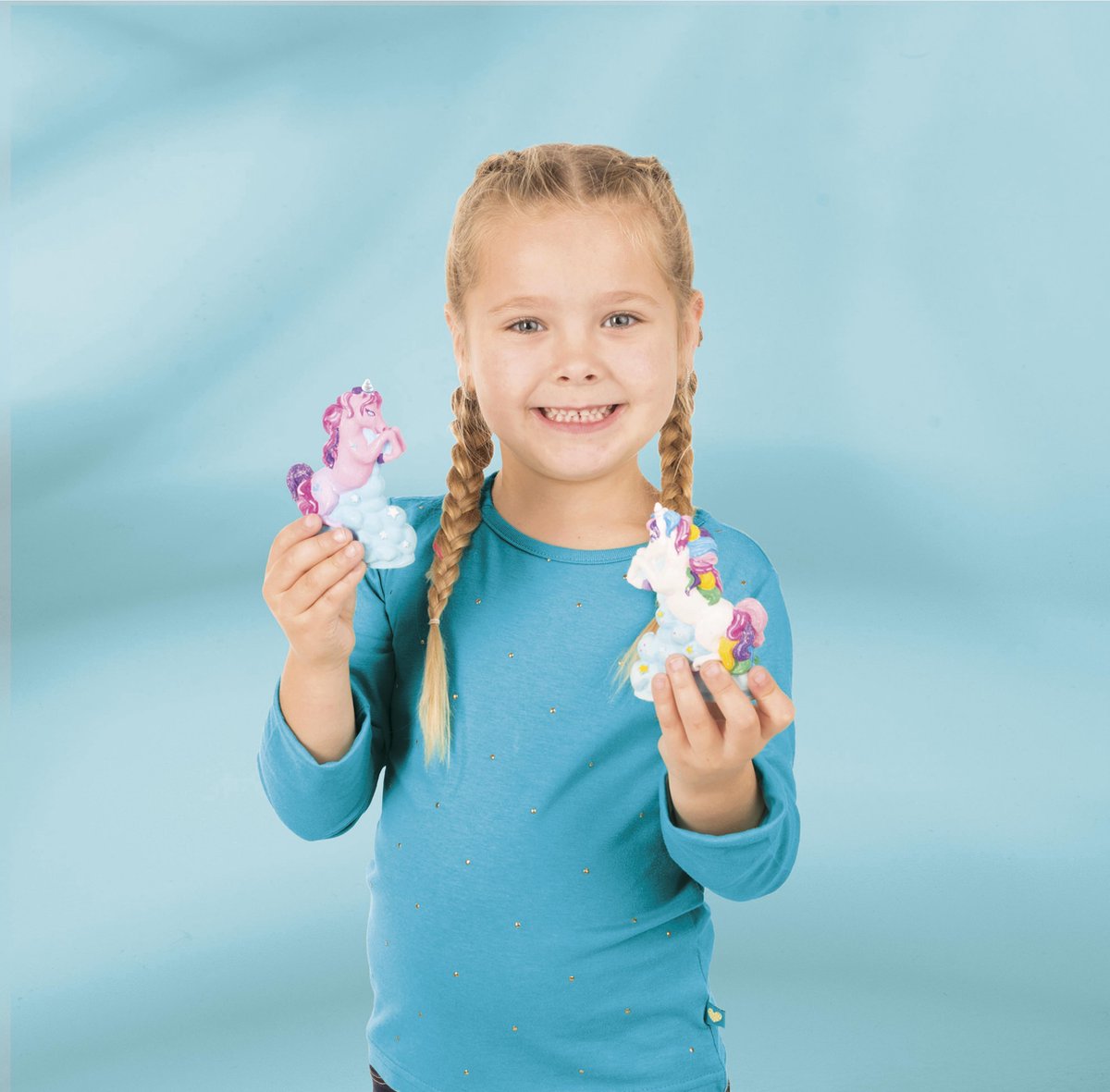 Totum Unicorn knutselset gips gieten en beschilderen incl. 7 verf kleuren & herbruikbare mal — afbeelding 7