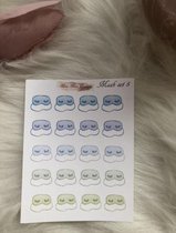 Planner stickers Mask set 5