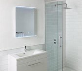 Spey LED Spiegel Met Aan/Uit Touch Sensor, Spiegelverwarming En Digitale Klok 70X60cm