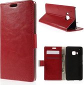 Magnetic wallet hoes HTC One M9 rood