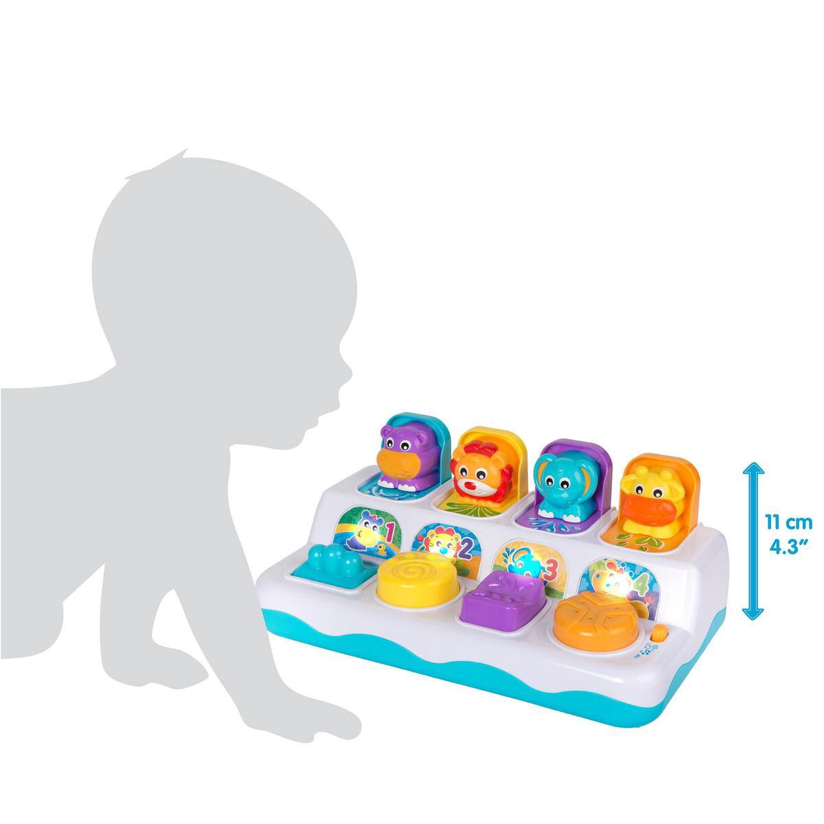 Playgro Muzikale Pop Up Speelgoed - Interactief babyspeelgoed - Muziek en licht -jungle geluiden - 2 speelopties - Speelgoed Baby - Speelgoed 1 jaar - Baby speelgoed — afbeelding 9