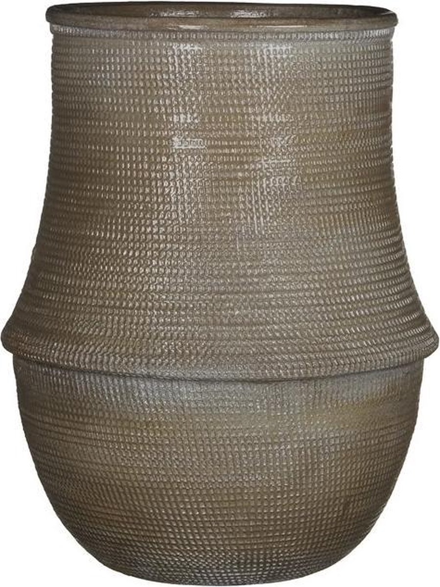 Mica Decorations Mica Roel vaas beige - h29xd23cm Bloempotten