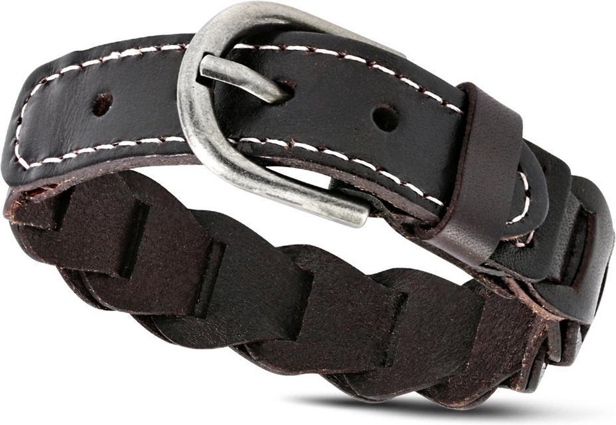Amanto Armband Agim - Leer - 20mm - 20-23cm