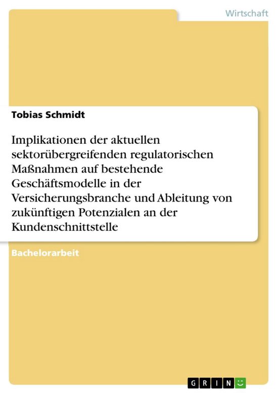 Implikationen der aktuellen sektorübergreifenden regulatori ... - cover