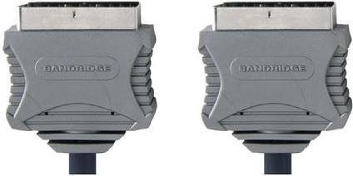 Bandridge VL7393 SCART-kabel 3 m SCART (21-pin) Grijs