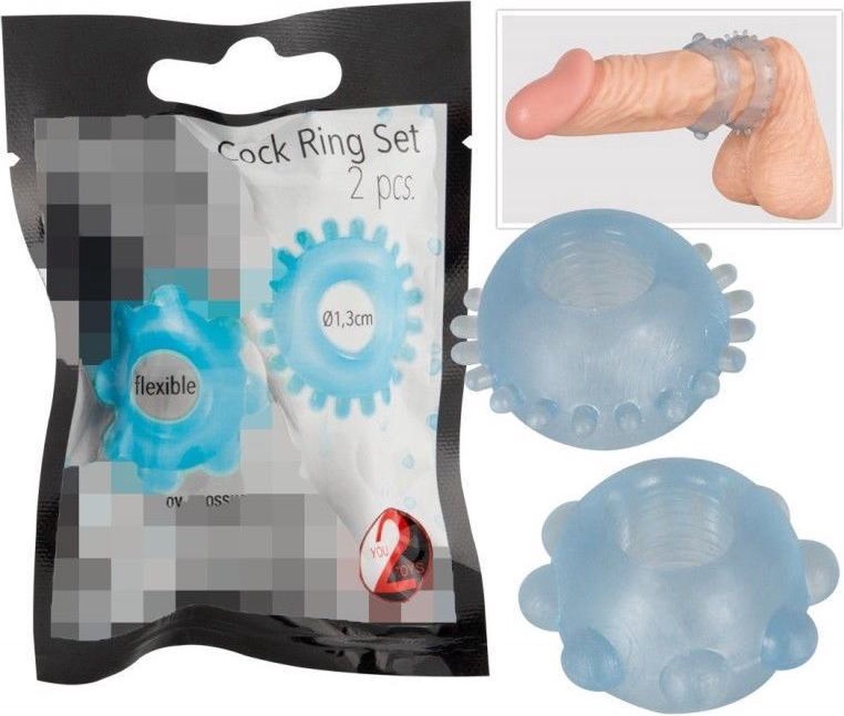 Goedkoopste Cock Ring Set - Blauw