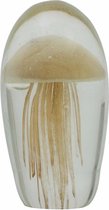 Light&Living - Ornament - JELLYFISH - Glas - Licht bruin  Rond 9 cm x 16 cm hoog