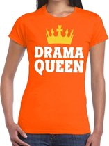 Oranje Drama Queen t- shirt - Shirt voor dames - Koningsdag kleding M