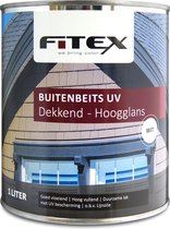 Fitex-Buitenbeits UV-Hoogglans-Ral 9016 Verkeerswit 1 liter