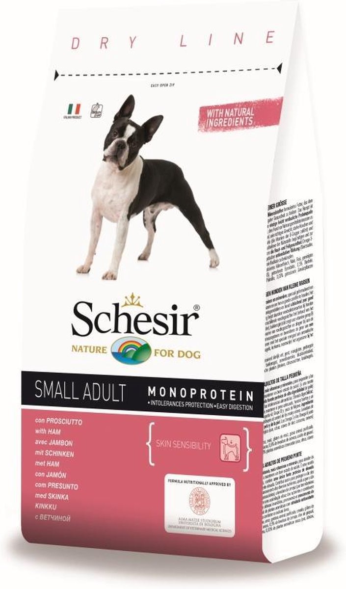Schesir Small Adult Ham - Hond - Droogvoer - 2 x 800 gr