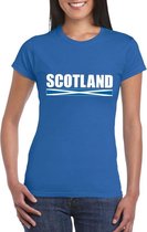 Blauw Schotland supporter t-shirt voor dames XS