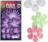 Petaloo bloemen purple majesty , Papieren bloemen, scrapbooking