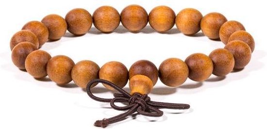 Yogi & Yogini naturals Mala/ bracelet bois de santal élastique (8 mm)