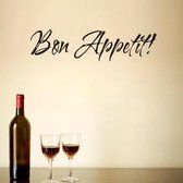 Muursticker tekst 'Bon Appetit' 15x61