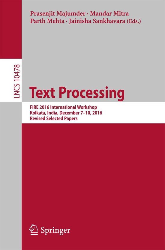 Springer Nature Proceedings Computer Science - Text Processi ... - cover