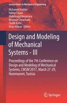 Lecture Notes in Mechanical Engineering- Design and Modeling of Mechanical Systems—III