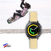 Bracelet de montre Samsung Sport 2017 20 mm. Fabriqué en France: cuir français Ivoire