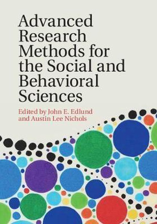 Advanced Research Methods for the Social and Behavioral Scie ... - cover