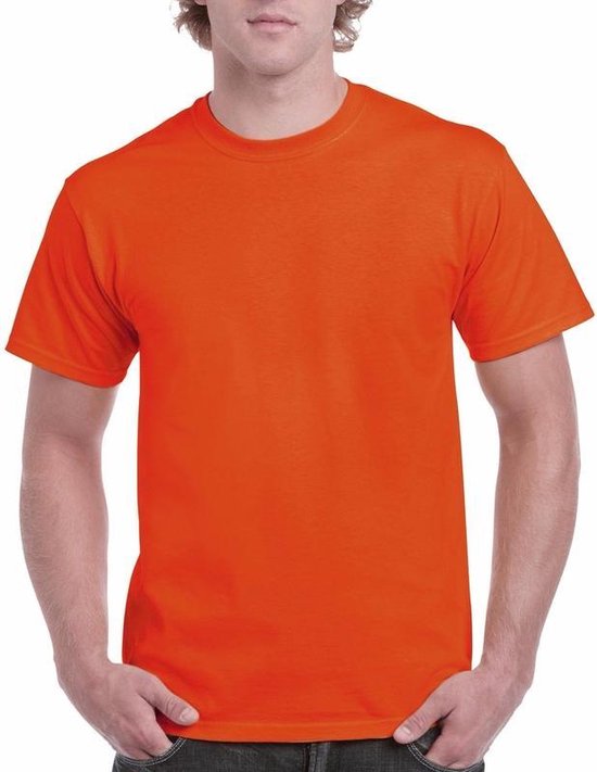 Oranje katoenen shirt voor volwassenen S (36/48)