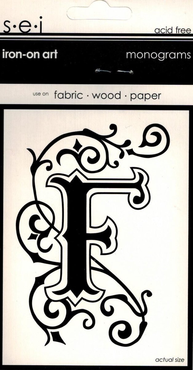 Strijksjabloon Monograms Letter F