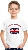 Wit kinder t-shirt United Kingdom 158-164 (XL)