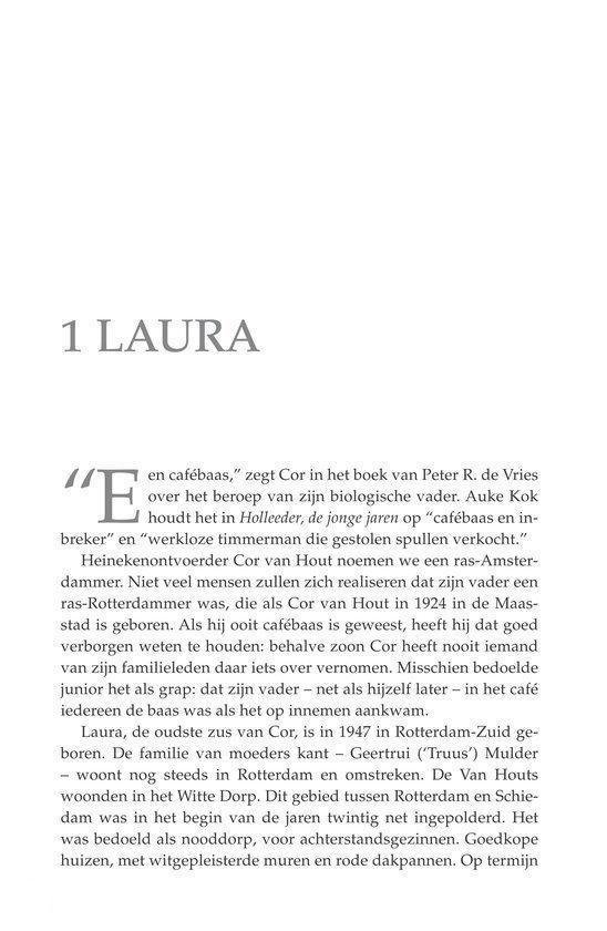 Cor van Hout, tekstpagina met Nederlandse tekst en kop '1 LAURA'