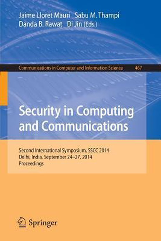 Security in Computing and Communications - cover