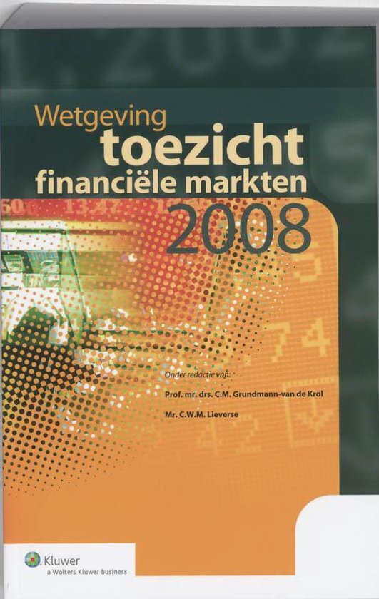 Wetgeving toezicht financiële markten 2008 - cover