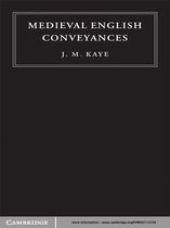 Cambridge Studies in English Legal History -  Medieval English Conveyances
