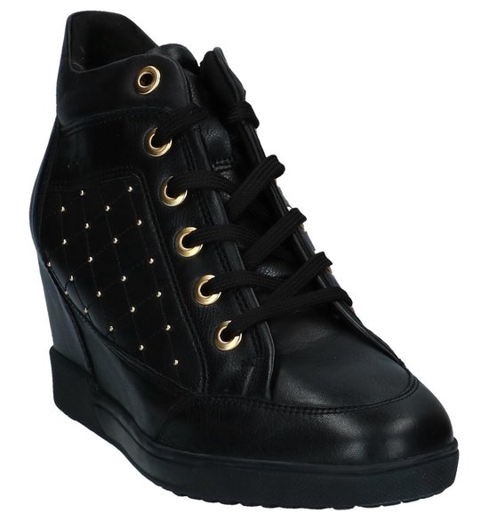 Geox - D 84as C - Sneaker met sleehak - Dames - Maat 35 - Zwart;Zwarte -  9999 -Black... | bol.com
