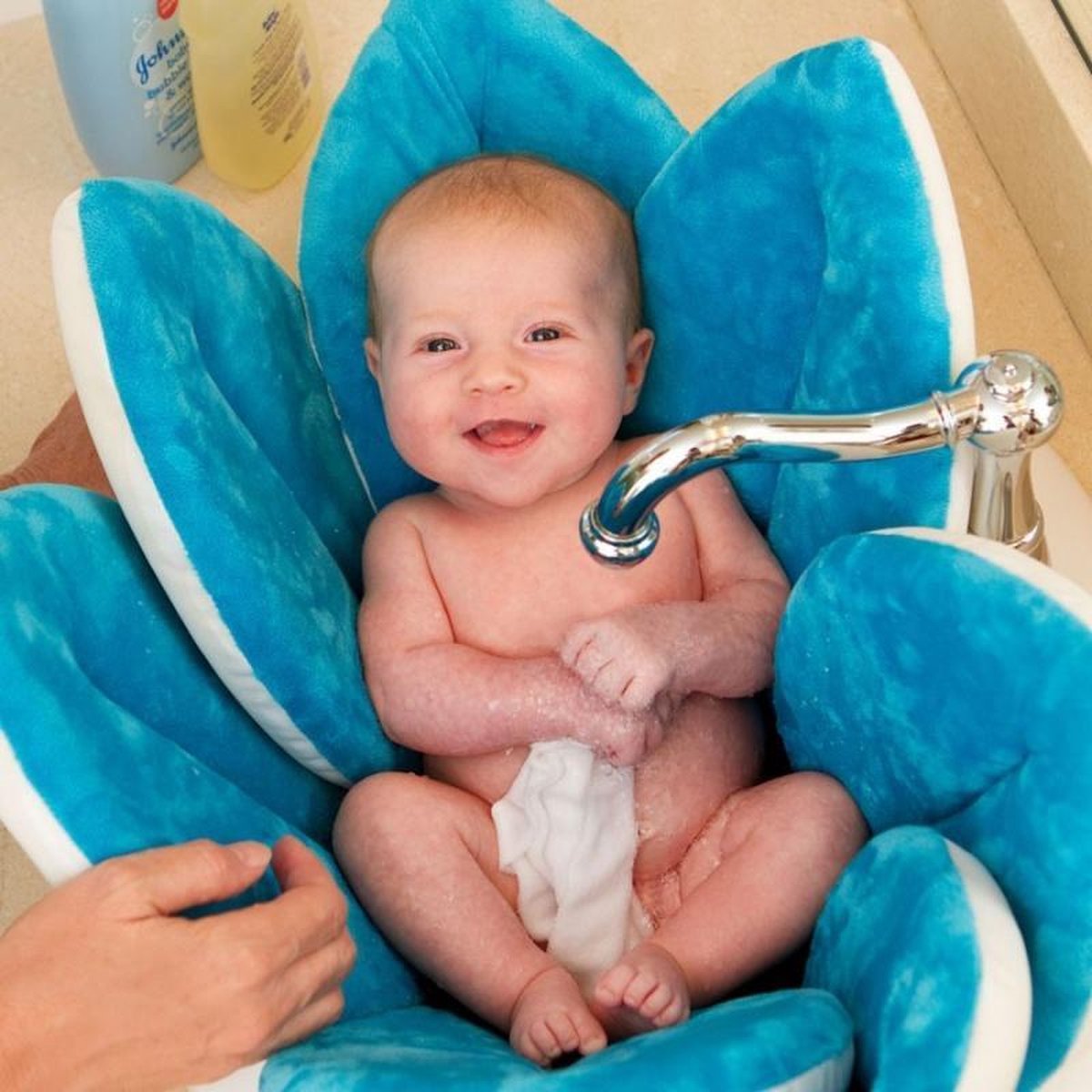 Conflict het is mooi Interpretatief Blooming Bath Blauw zacht babybad DE ORIGINELE | bol.com