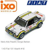 Fiat 131 Abarth #18 Rallye San Remo 1978 Pasetti, Barban 1:43 Ixo Models