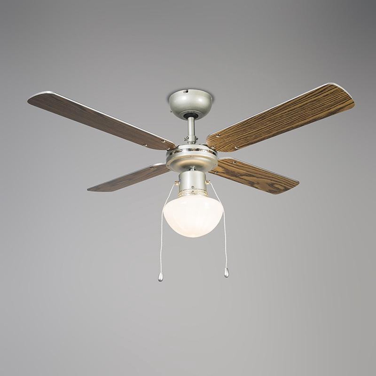 QAZQA Wind 42 Plafond ventilator met lamp 1 lichts H 400 mm