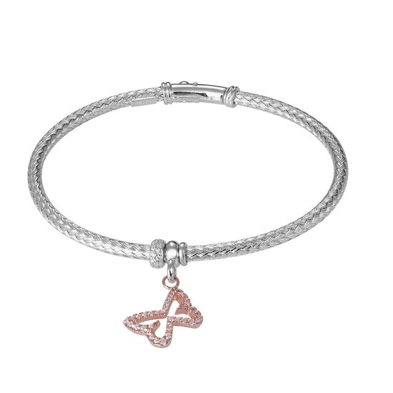 Orphelia - Armband Bangle - Zilver 925 Bicolor - Zirkonia - 58