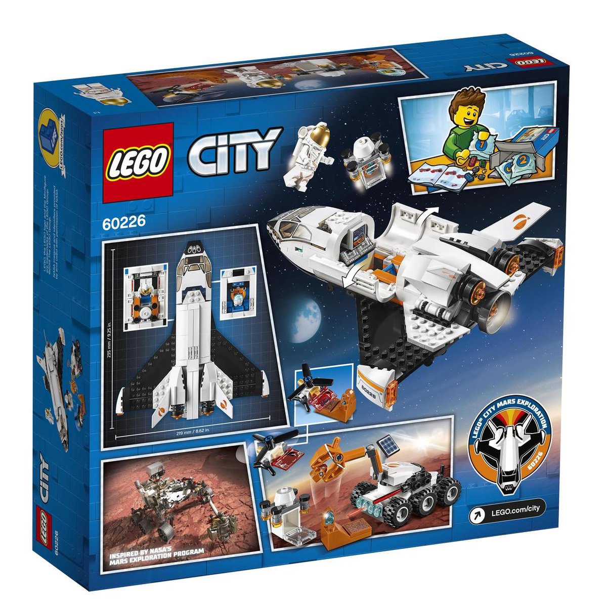 LEGO City Ruimtevaart Mars Onderzoeksshuttle - 60226 | bol.com