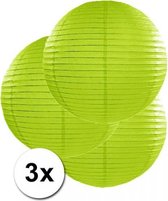 3 groene lampionnen 50 cm